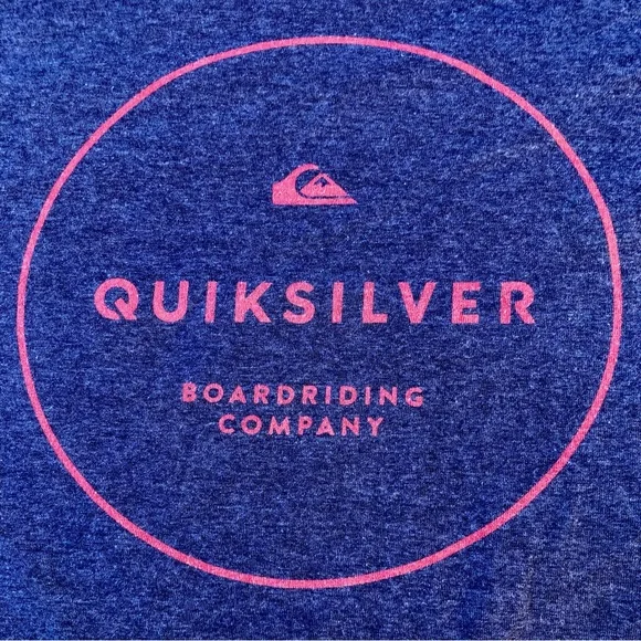 QUIKSILVER Logo Graphic Tee Shirt Men Medium Surfing - Picture 1 of 7